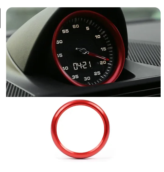 

Car Clock Decoration Ring For Porsche Cayenne Macan Panamera 911 718 Stopwatch Compass Stopwatch Sticker Decoration Trim