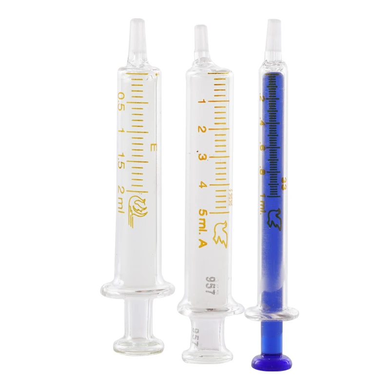 Seringa De Vidro 1ml-100ml Vidro Injector Sampler Seringa Laboratório Vidraria Injector Sampler Dispensação com Tinta Medicina Química