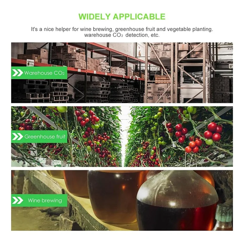 ABKN-Tuya WIFI Air Quality Tester 13-In-1 Black CO2/TVOC/HCHO/PM2.5/PM1.0/PM10/Temperature/Humidity/Date/Alarm/Stopwatch CO2 Met