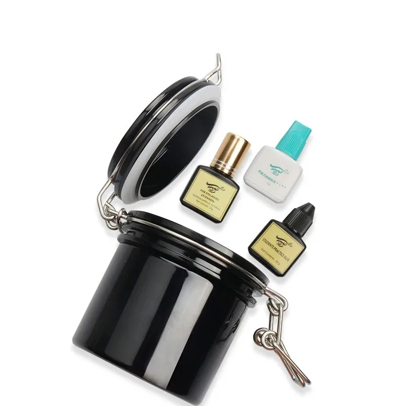 200 ml Einzelne Wimpern Kleber Lagerung Tank Container Kleber Ständer Wimpern Verlängerung Aktiviert Versiegelt Lagerung Make-Up-Tools