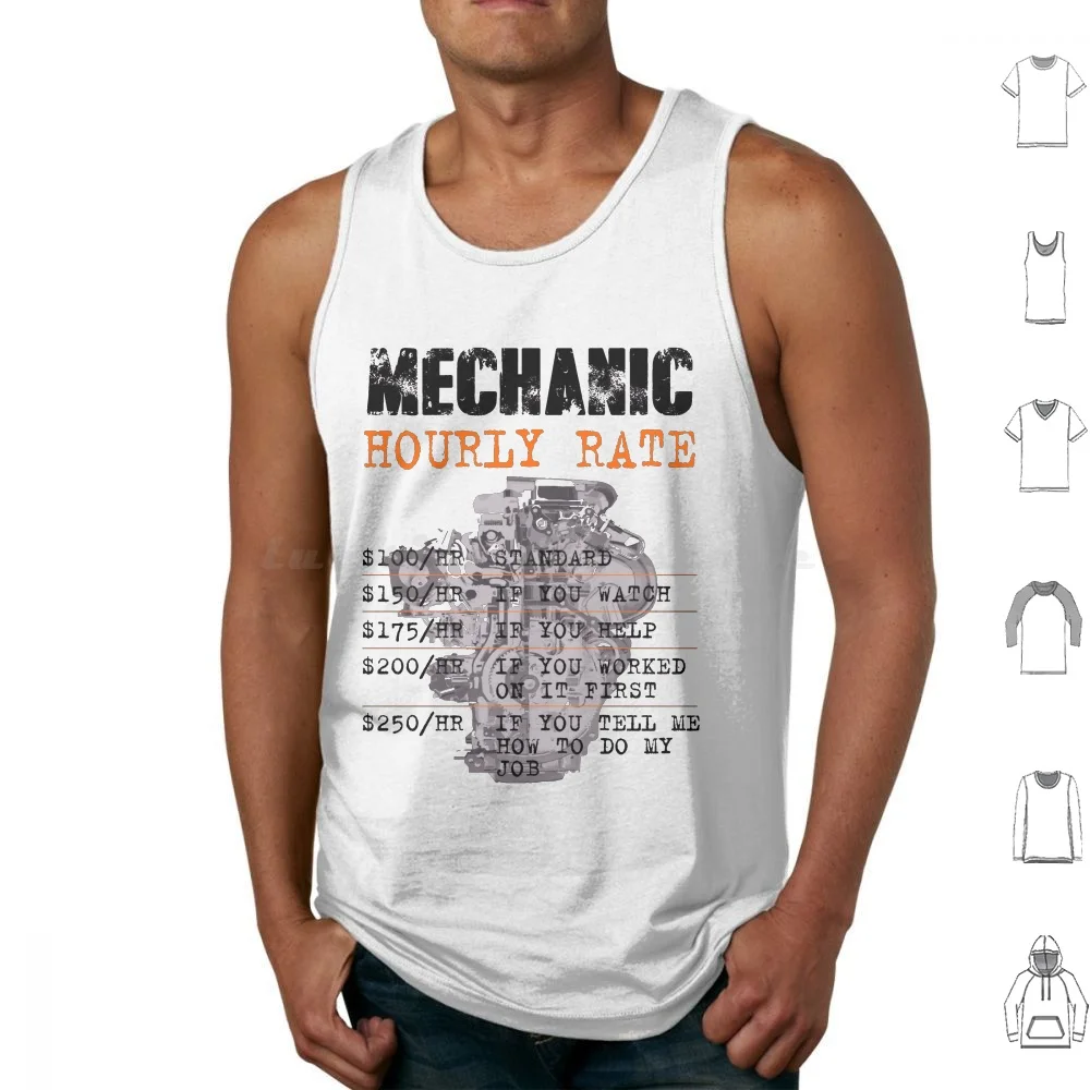 Mechanic Hourly Rate-7B Tank Tops Print Cotton Mechanic Hourly Rate Mechanic Hourly Rate Professional Yesterday