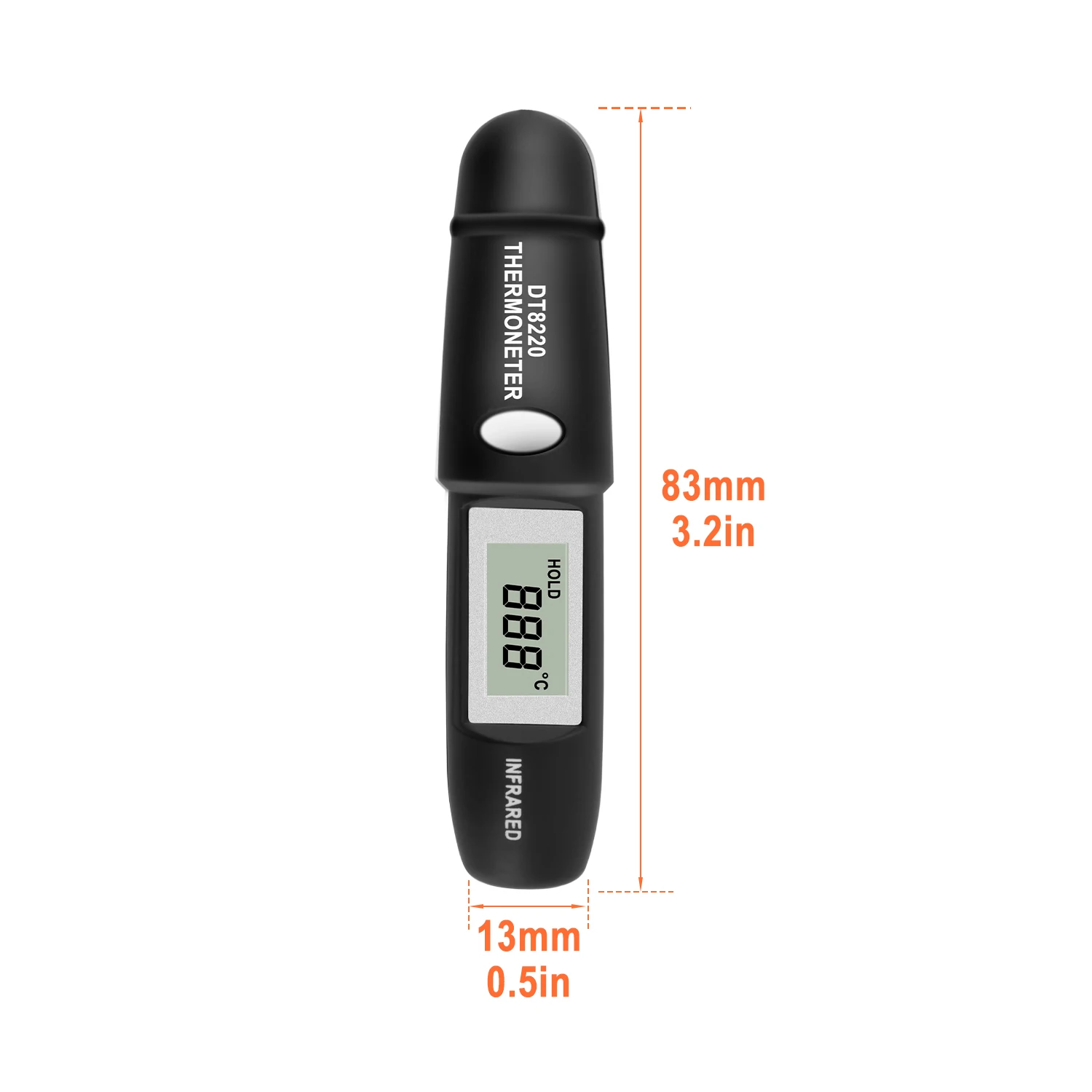 Thermomètre numérique infrarouge sans contact, Laser, hygromètre, imageur, affichage numérique,-50 ~ 220 ℃, DT8220