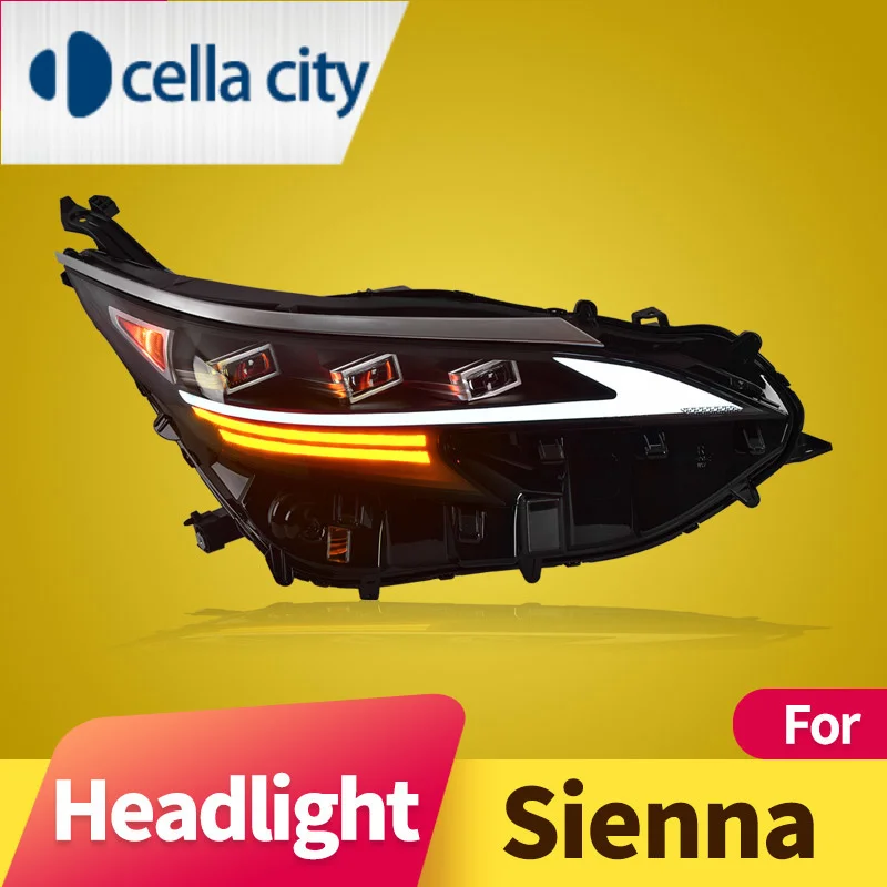 

Headlight Assembly for Toyota Sienna 2020-2022 LED DRL LED Low Beam Lens LED Sequential Turn Signal LED High Beam Lens