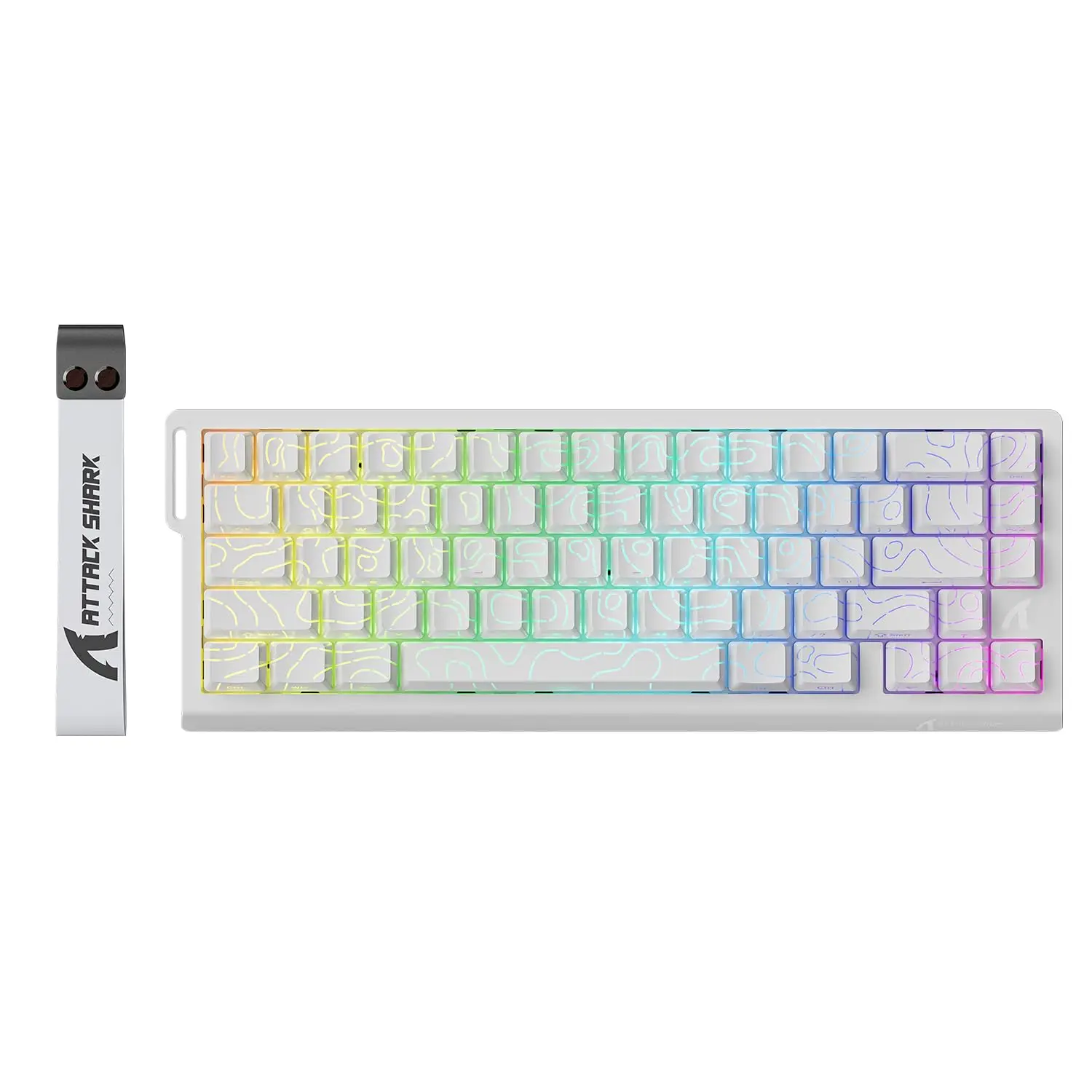 ATTACK SHARK X68 HE Rapid Trigger mechanische Gaming-Tastatur 60 % verkabelt mit einstellbarer Betätigung, Hall-Effekt-Magnetschalter, 8 kHz