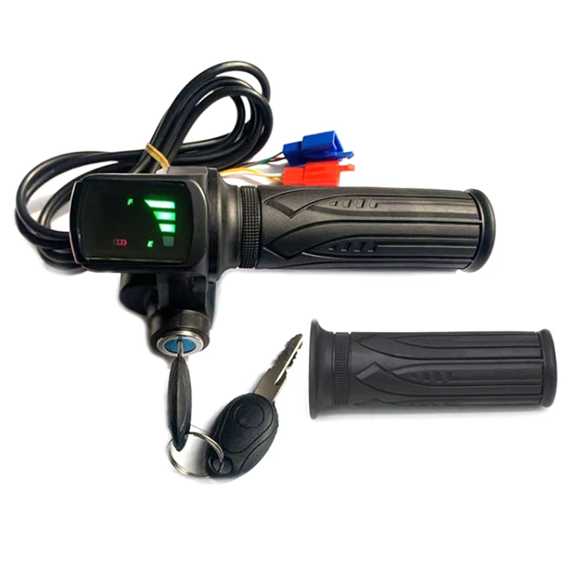 Electric Bike Throttle 36V48V Accelerator for E-bike/Electric Scooter Accessory Throttle Handlebar with LED Display