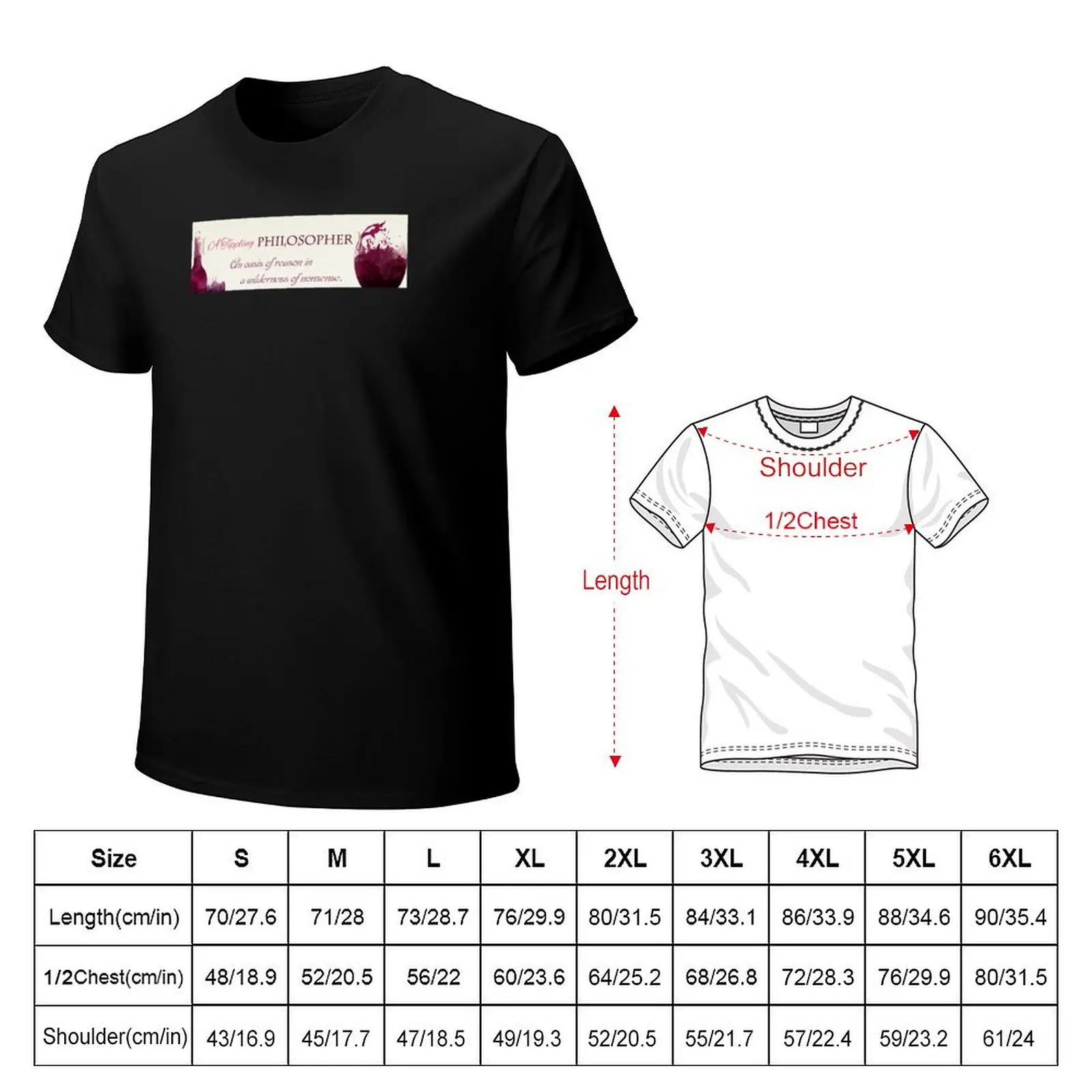 A Tippling Philosopher T-Shirt Soft Casual Short Sleeve Cotton Tee