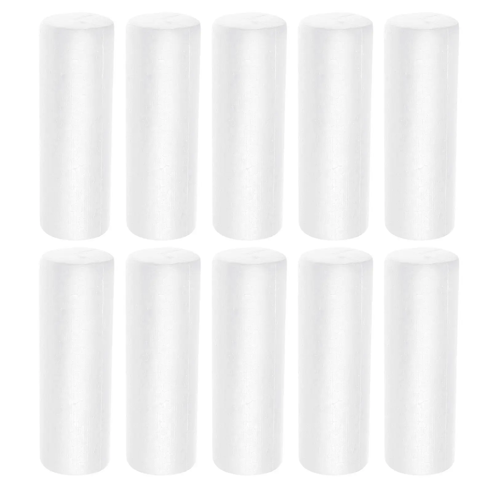 10Pcs Polystyrene Foam Cylinders White Craft Foam Rods Christmas Wreath Base Floral Arrangement DIY Supplies Painting Modeling view 5