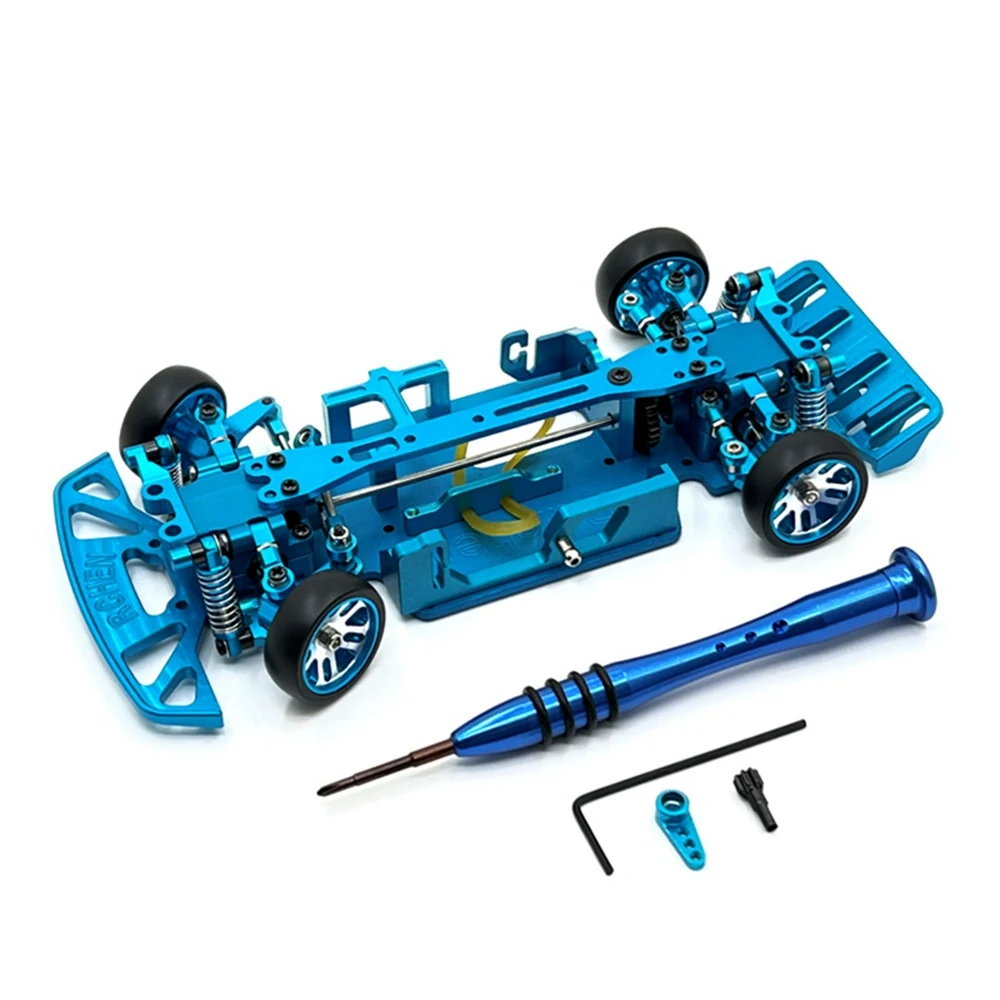 

All Metal Wheelbase Adjustable Chassis Frame KIT for Wltoys 284131 K969 K979 K989 P929 1/28 RC Car Upgrade Parts,Blue