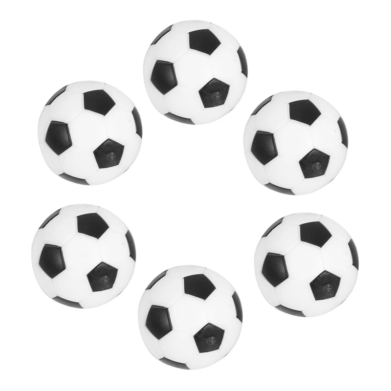 6PCS Small Football Style Table Ball Foosball Hard Plastic Table Ball Counterpart Game Children Toy