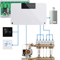 Beok Water Heating System Smart  Heating Thermostat Controller 8 Channels for Gas Boiler Concentrator Wifi Thermoatat Actuators