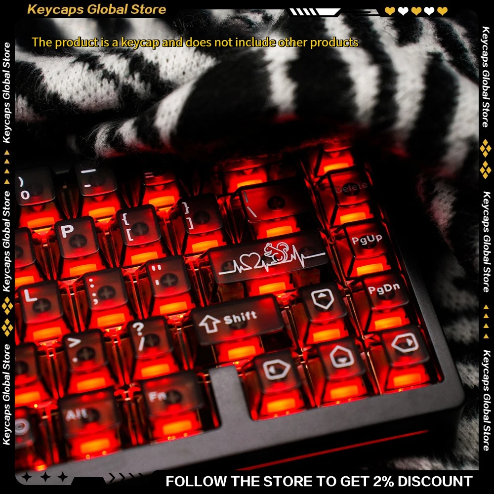 

WEIKAV Misty Keycap Set Pc Material UV Printing 122 Keys Transparent Customized Mechanical Keyboard Keycap Cherry Profile