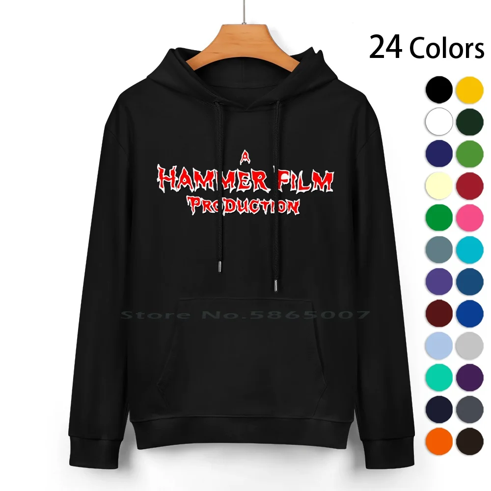 Hammer Films Logo-Brides Of Dracula Pure Cotton Hoodie Sweater 24 Colors Hammer Films Peter Cushing Dracula Classic Horror 100%