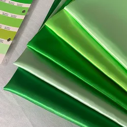 Green Imitation Satin Fabric for Clothing Cheongsam Suit Dress Lining Designer Diy Sewing Material Cloth By The Meter