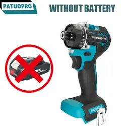 PATUOPRO 무선 육각 전동 스크루드라이버, 브러시리스 핸드 헬드 드릴 드라이버 전동 공구, 마키타 18V 배터리 (배터리 없음), 1/4 인치