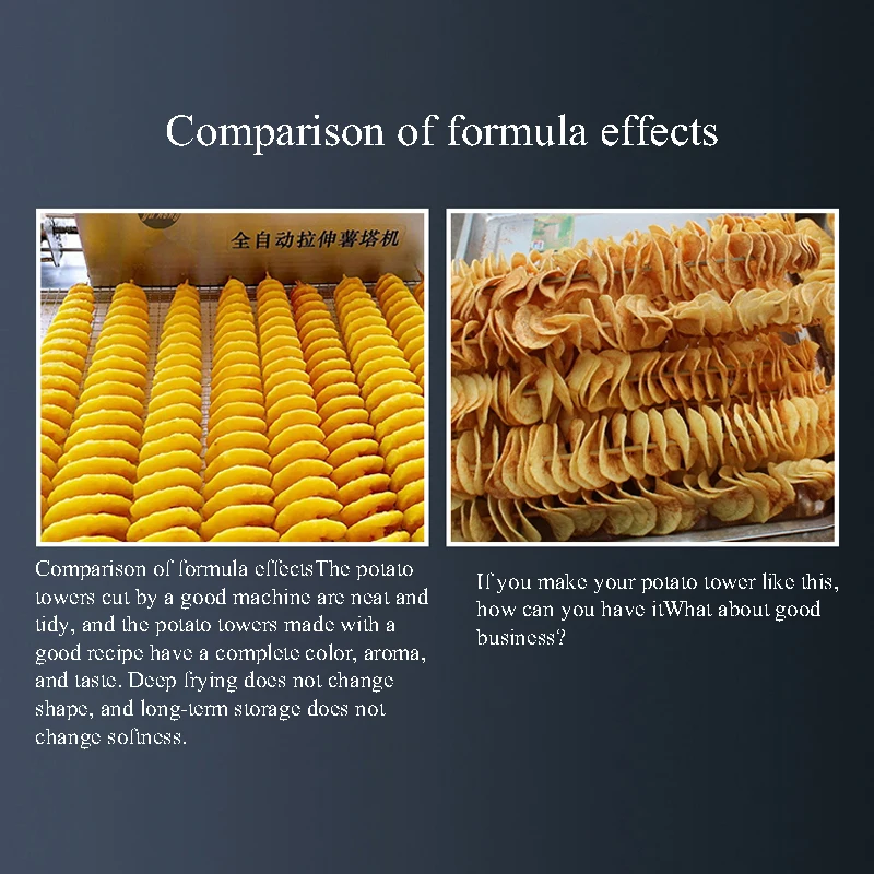 Electric Spiral Potato Slicer Auto Stretch Potato Chips Efficient Potato Tower Machine Fit Stick 40cm