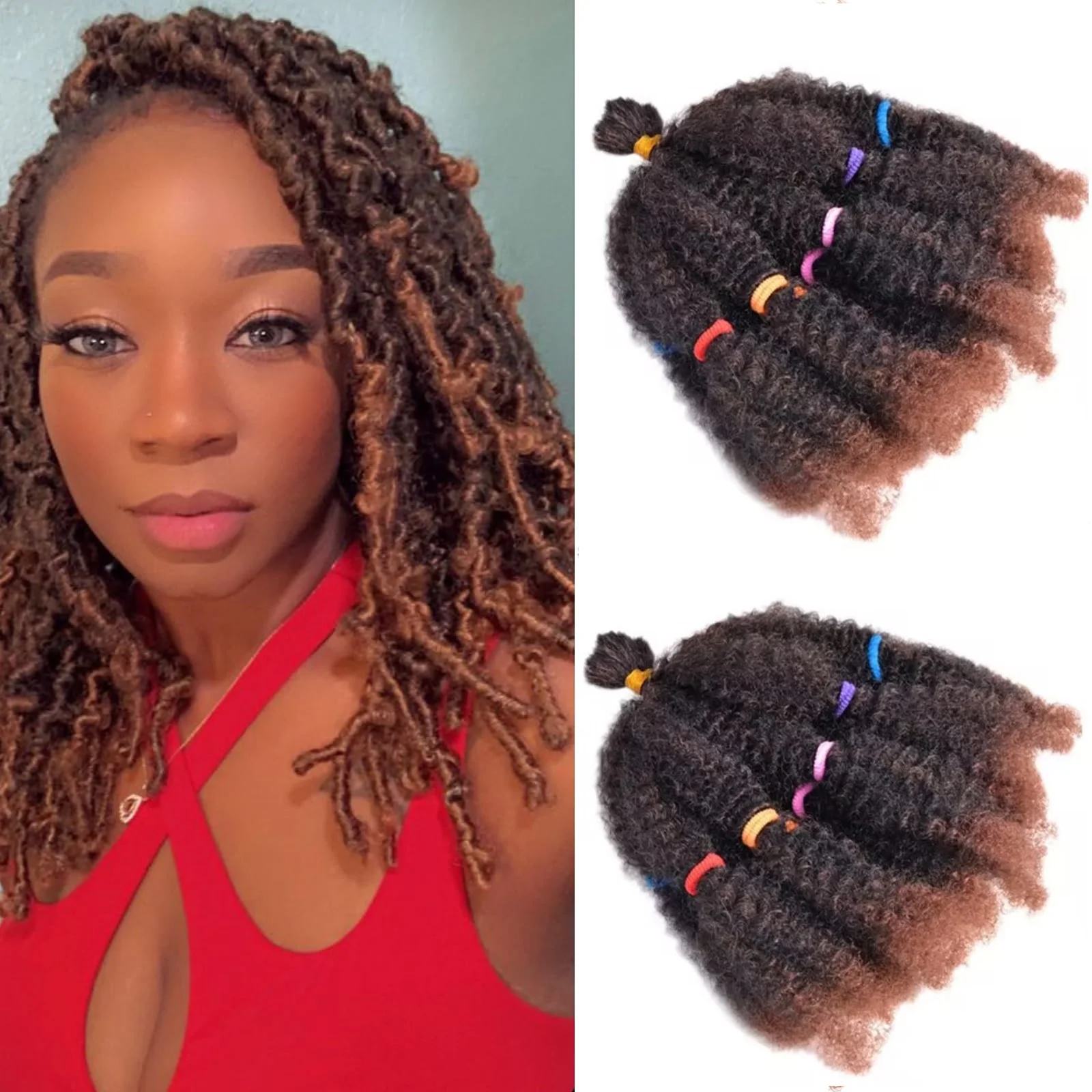 Short Afro Kinky Twist Braids Crochet Hair 12 Inch Marley Braids Synthetic Hair Extensions For African Women Hair Yufeihe