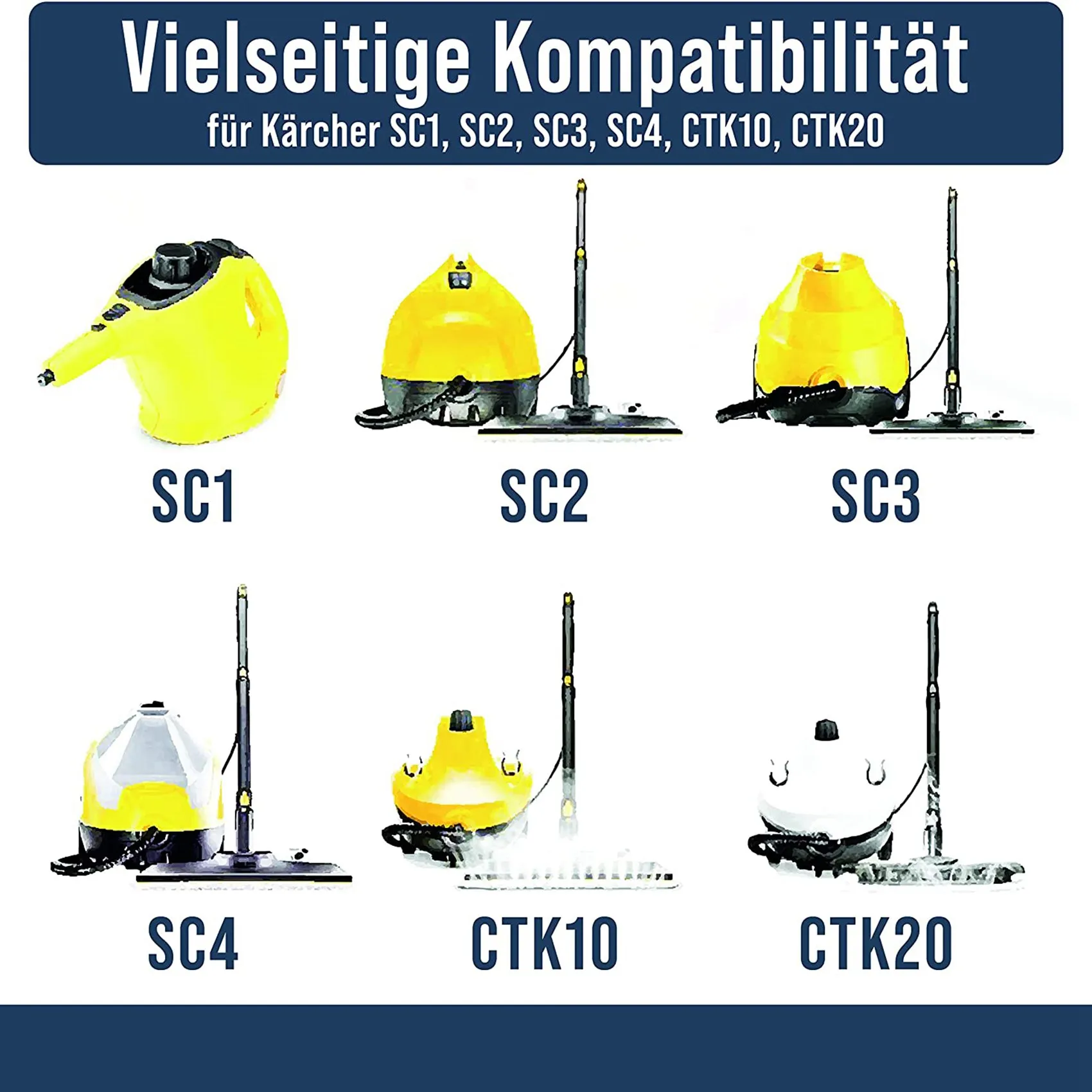 Rund bürstenset [4 Stück] geeignet für Karcher Dampf reiniger Zubehör, für Karcher Rund bürste, Fugen bürste für Karcher