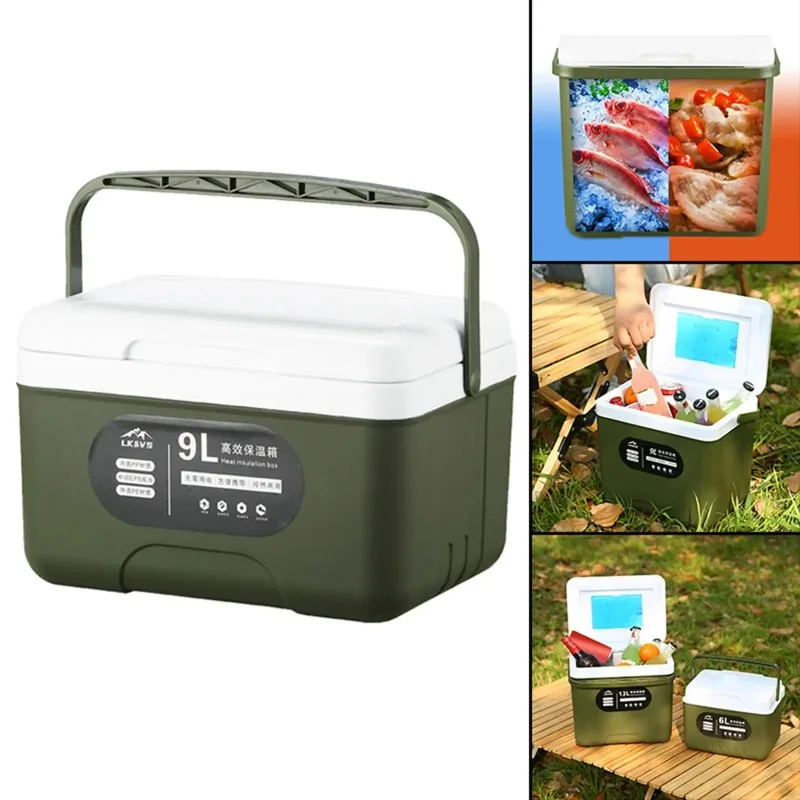 

Durable Cooler Bag Storage Food Delivery Fridge Freezer 9L Insulated for Car Picnic Lunch Beach Van Truck