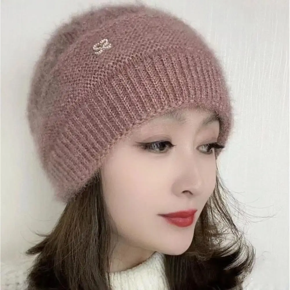 Quente proteção de orelha chapéu de inverno feminino alta elasticidade gorro chapéus inverno streetwear chapéu de malha feminino casual mais quente boné