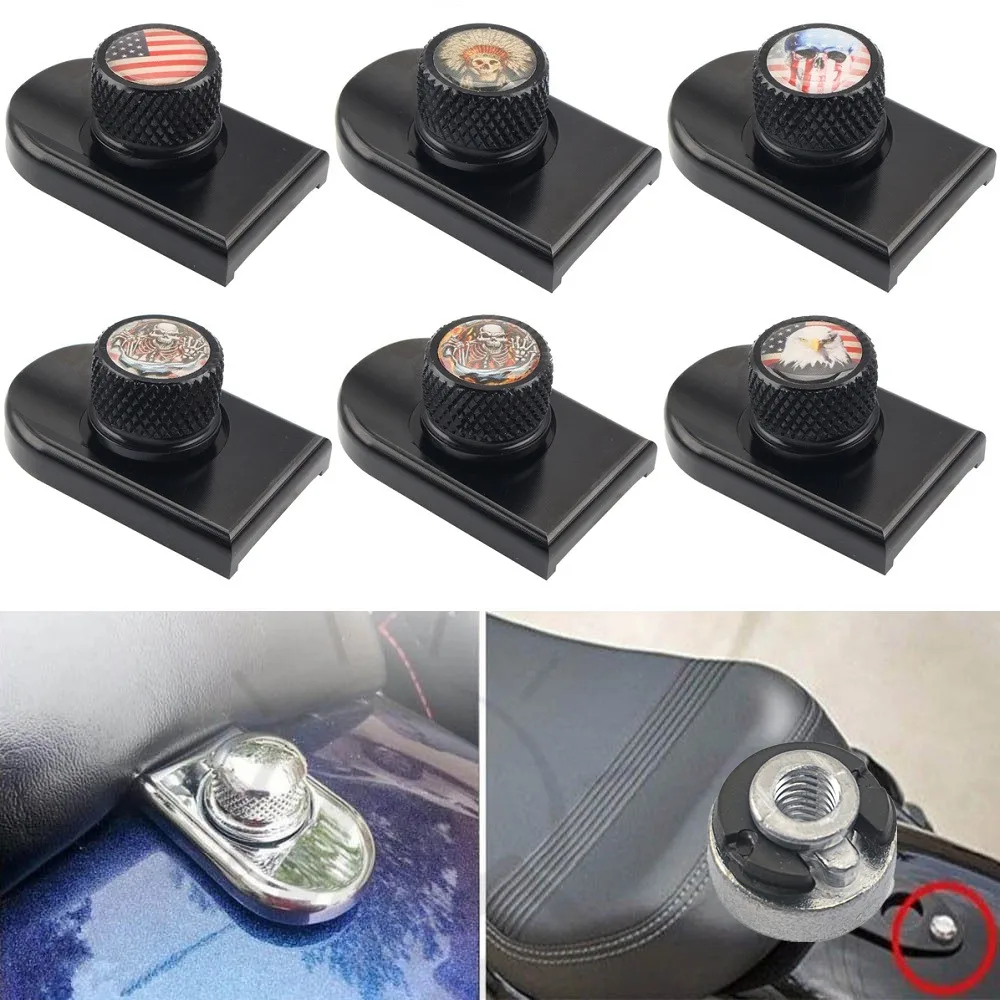 Motorcycle Rear Fender Seat Screw Bolt Nut Knob Cover For Harley Sportster Fatboy Dyna Softail V-ROD Touring Tri Glide Road King