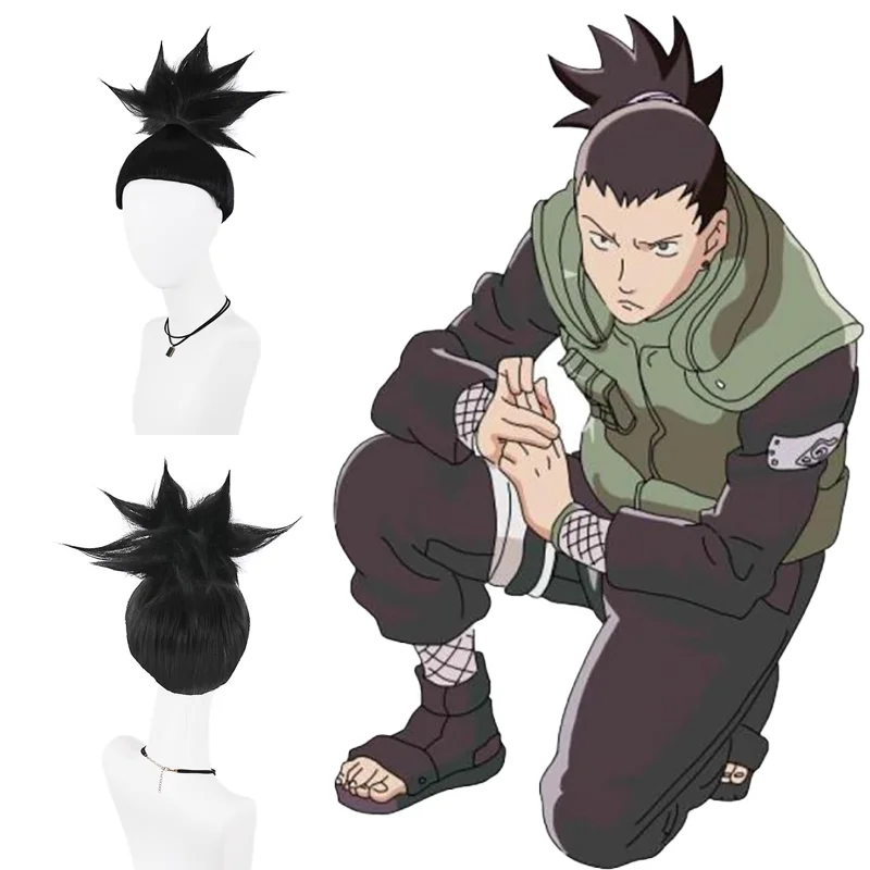 

High-Quality Anime Jiraiya Uchiha Madara Nara Shikamaru Cosplay Synthetic Hair Unisex Daily Party Role Play Heat-Resistant Wig