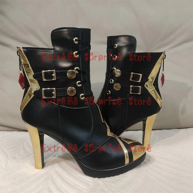 36-43 Size IN STOCK Arlecchino Cosplay Shoes genshin impact cosplay Arlecchino High Heels Cosplay Shoes Prop