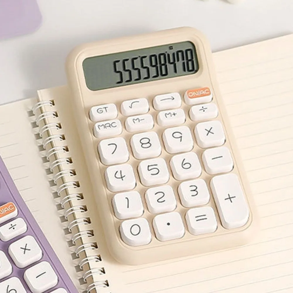 Calculadora pequeña de 12 dígitos, herramientas de contabilidad ligeras, calculadora aritmética, calculadora portátil de Color caramelo para estudiantes