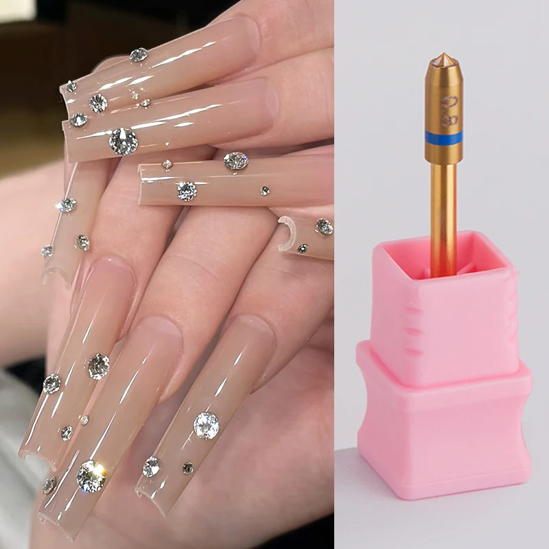 

0.4/0.6/0.8/1/1.2mm Tungsten Carbide Nail Tip Bottom Drill Bit Electric Manicure Positioning Point Drill For Grinding Head