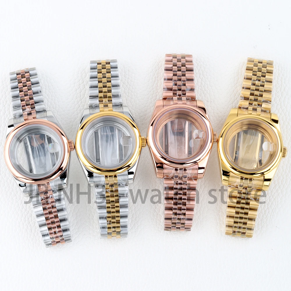 

36mm/39mm Round Edge NH35 Case for Datejust NH35 NH36 Automatic Movement Sapphire Glass 316L Steel Jubilee Watchband 28.5mm Dial