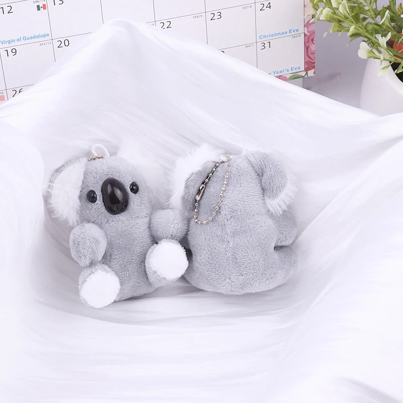 Porte-clés en peluche Koala et ours gris, petit animal en peluche, jouets beurre, cadeaux d'anniversaire mignons