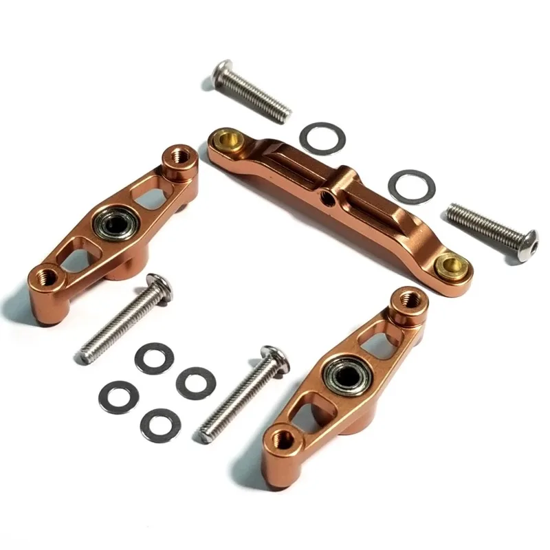 

Aluminum Alloy Steering Upgrade Kit for TAMIYA TT-02/TT-02B RC Car – High Precision CNC Metal Parts Accessories