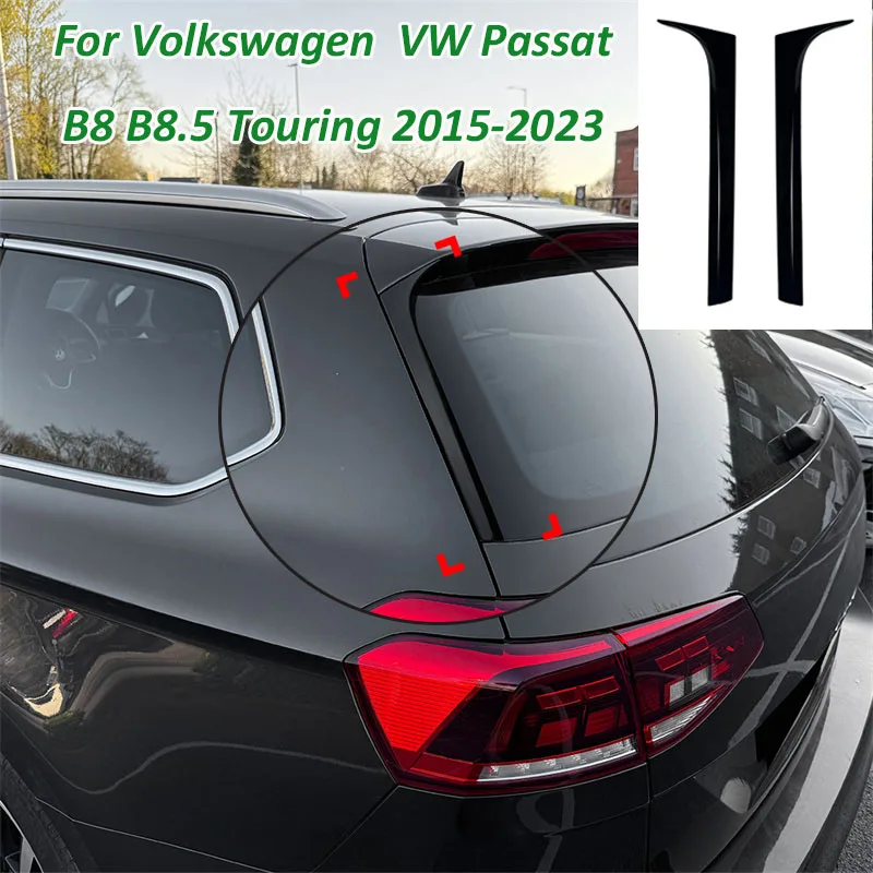 Spoiler para Janela Traseira do Carro, Cobertura Lateral, Divisor de Ar, Adesivo Decorativo 2015-2023 para VW Passat B8 B8.5 Touring Volkswagen