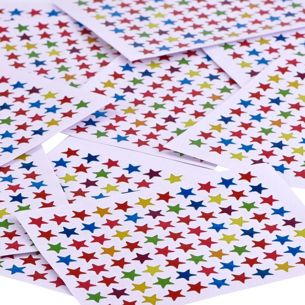 

10Pcs Reward Stickers Star Colorful Sheets for Classroom Home Office Incentive Charts Labels Stickers Labels Star Sticker