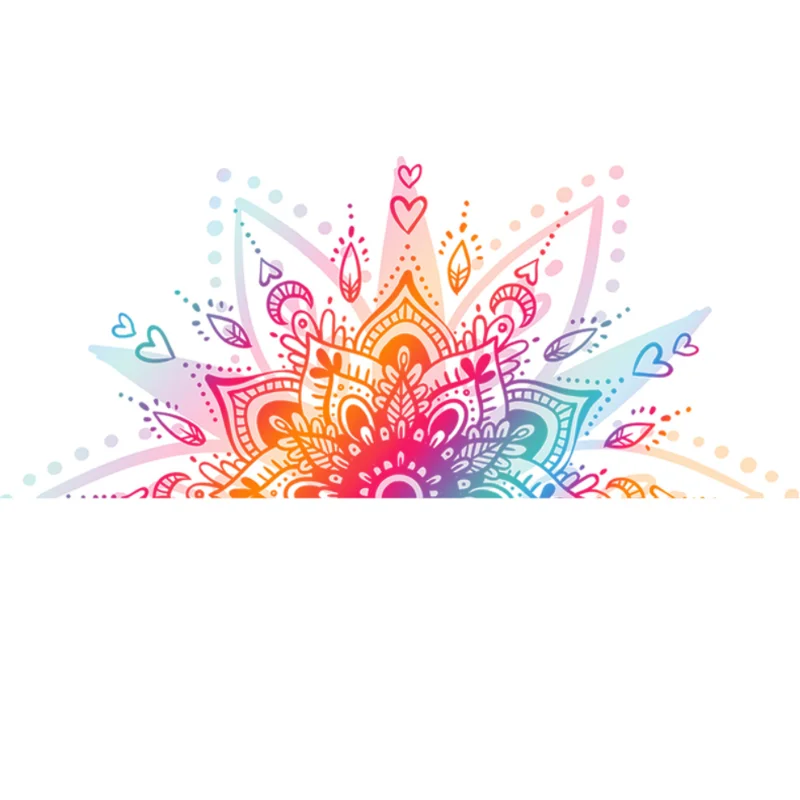 

Colorful Mandala Flower Love Heart Wall Sticker Bedroom Background Decorat Kindergarten Classroom Sticker Waterproof Antifouling