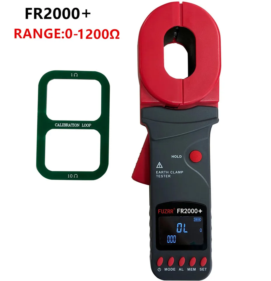2000A + デジタルクランプオンアース接地抵抗テスターメーター