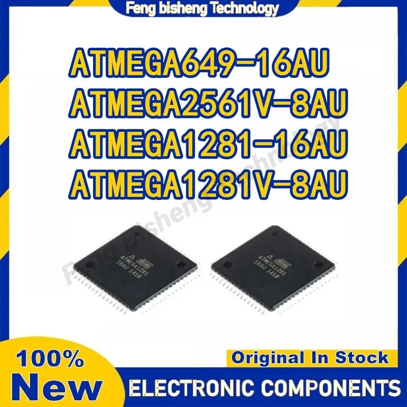 ATMEGA649-16AU ATMEGA2561V-8AU ATMEGA1281-16AU ATMEGA1281V-8AU LQFP-64 IC Chip 100% Nieuwe Originele op voorraad