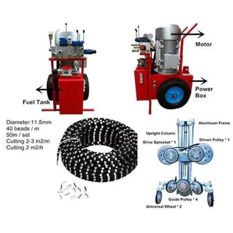 Customized Diamond Wire Saw For Reinforced Concrete Wire Cutting Machine Metal Steel Bar Cutting Wire Rope Concrete Tools