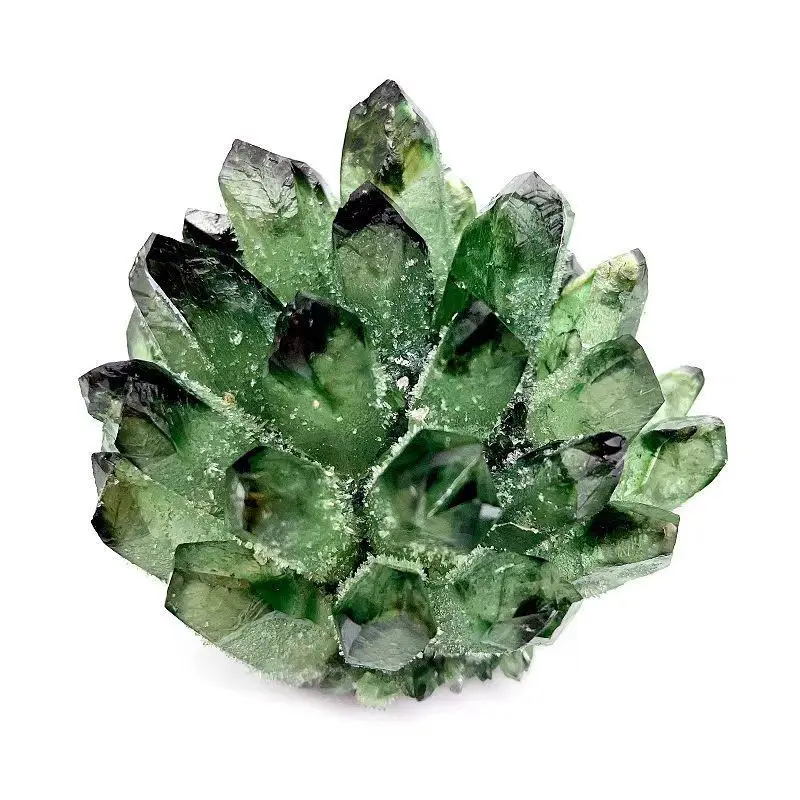 300-500g  natural green ghost quartz crystal cluster healing crystals raw gemstone specimen for home&office decoration fengshui