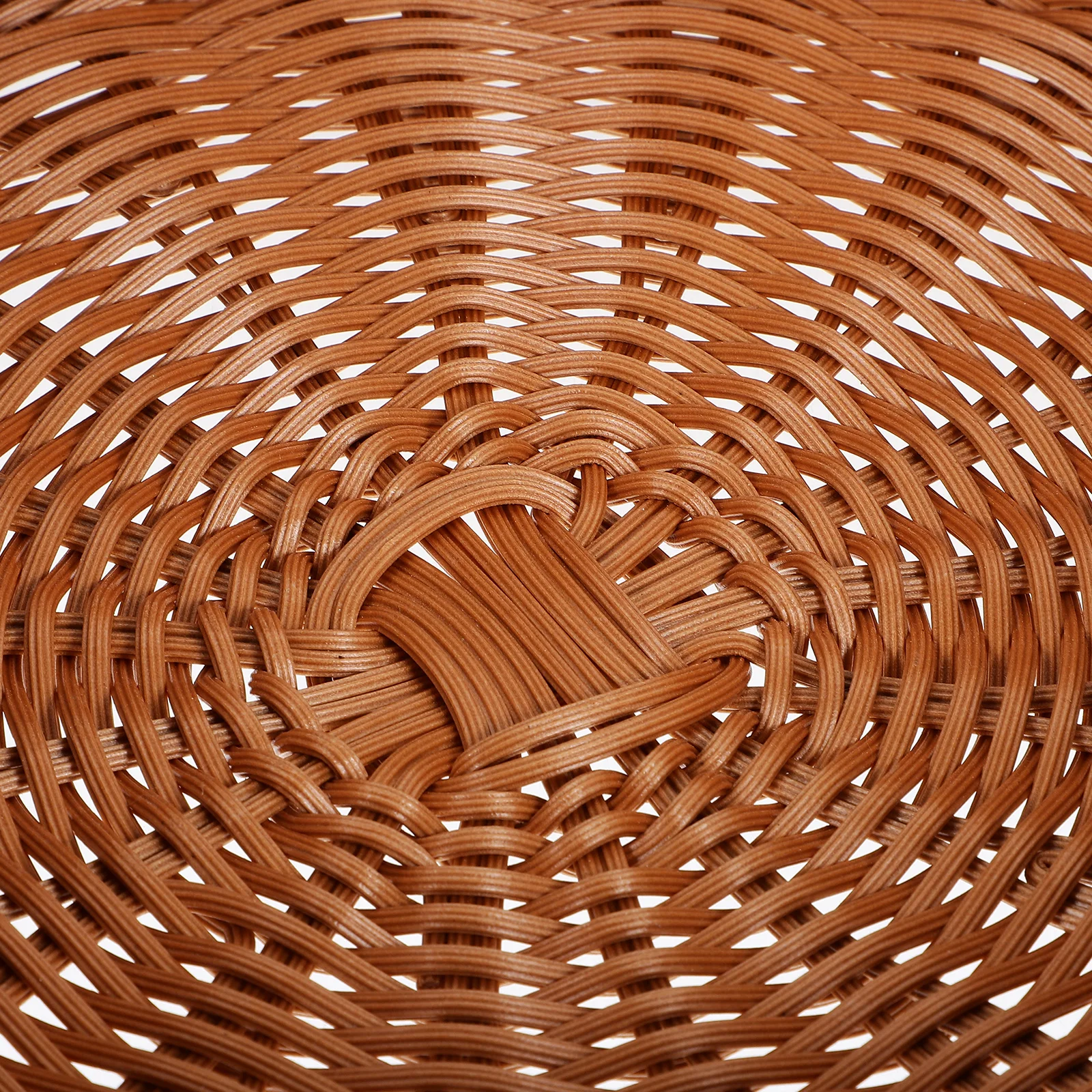

Medium Sundries Storage Basket Fruit Breads Holder Imitation Rattan Woven Design Reusable Pp Material Kitchen Food Basket