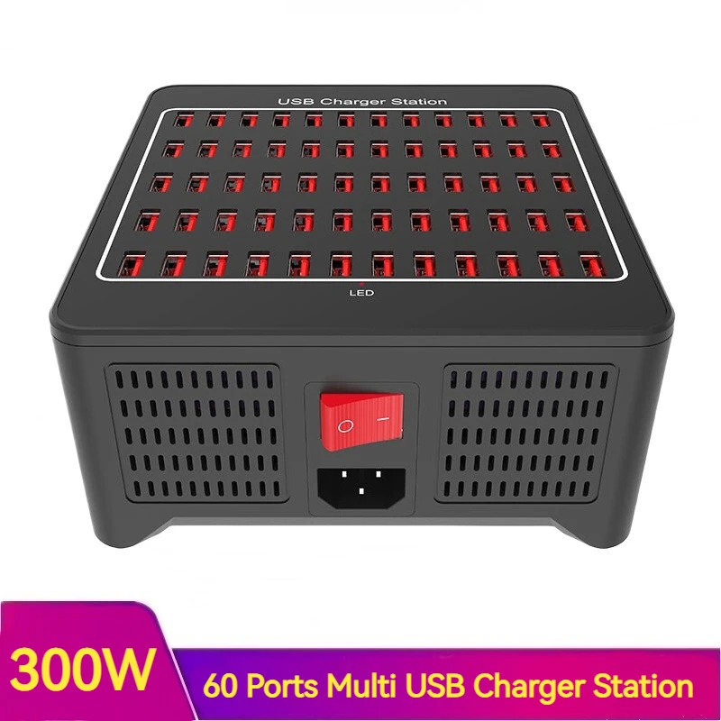 EstacióndecargamultiUSBuniversalde300WCargadordecargarápidade60puertosparaiPadiPhone111213ProMaxSamsungTablet-AliExpress
