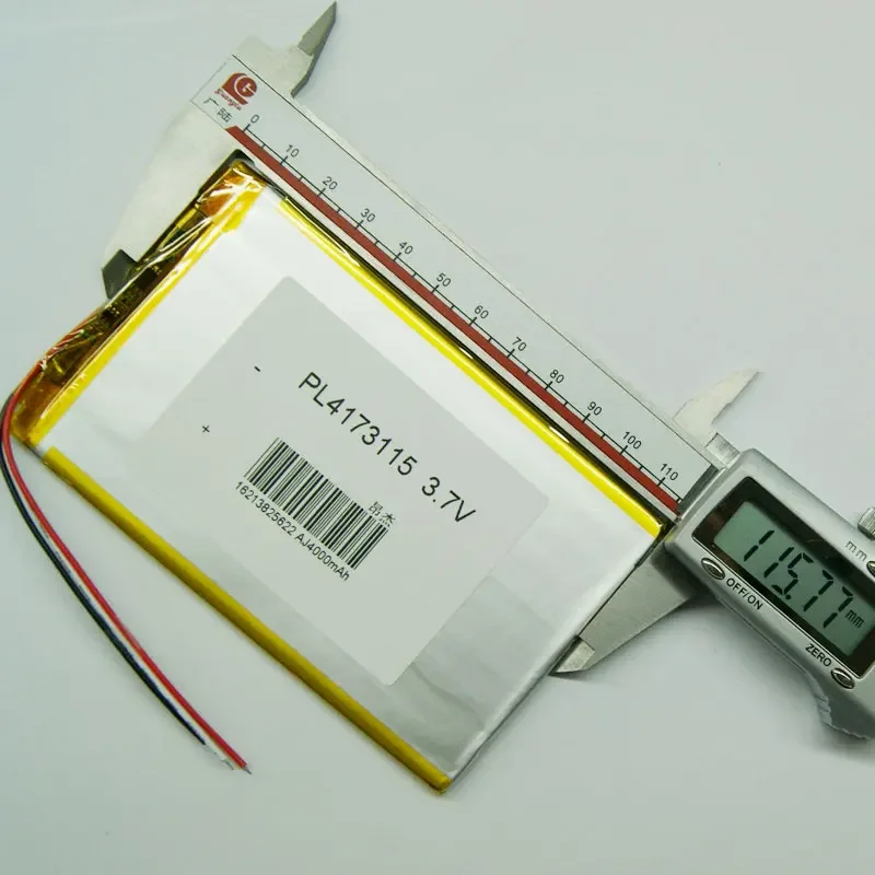 3.7V super large capacity lithium battery, tablet pc mobile power DIY polymer charging core three wire