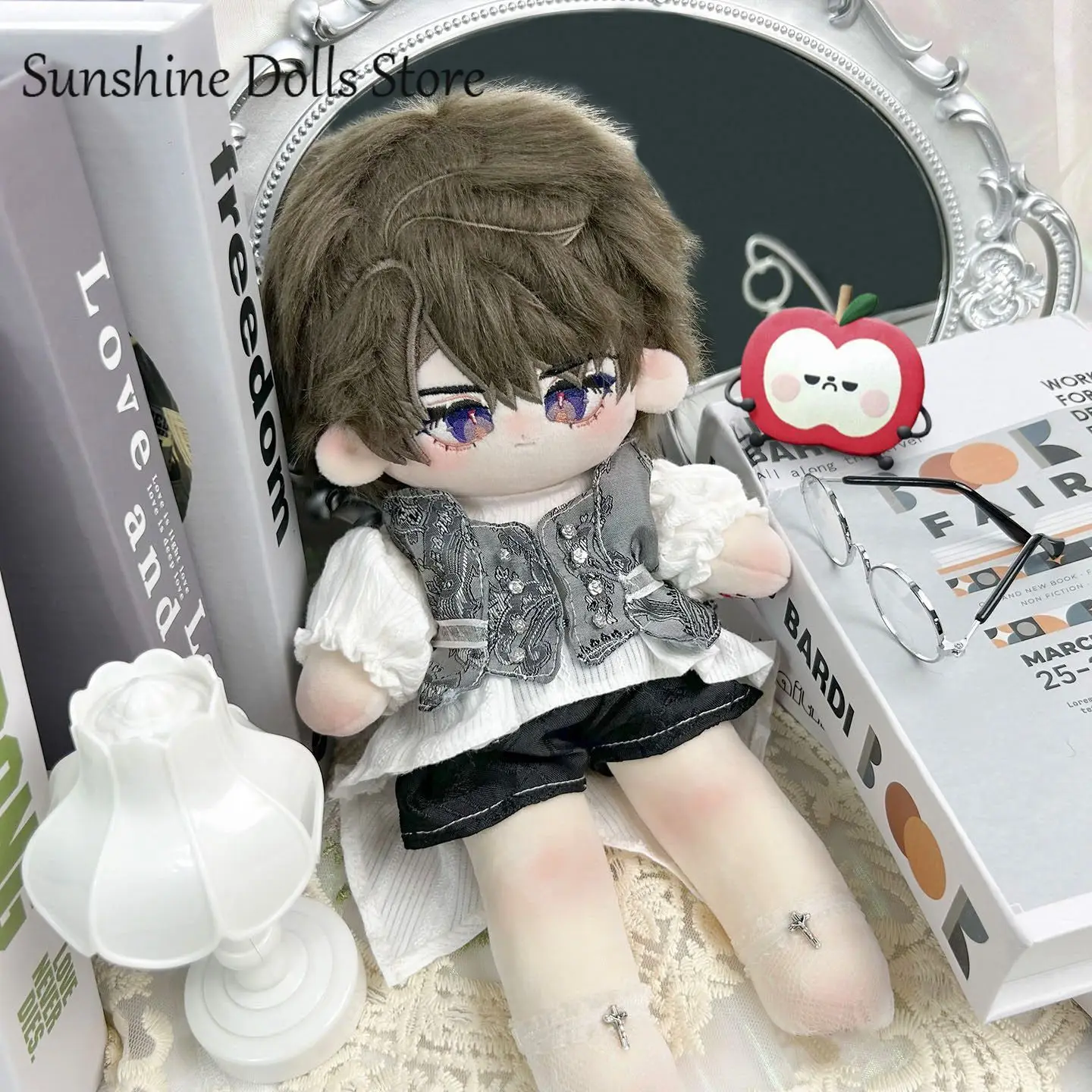 

30cm Kawaii Love and Deepspace Caleb Handsome Boy Plush Cotton Doll Long Leg Body Cosplay Dress Up Toy Figures Doll Xmas Gift