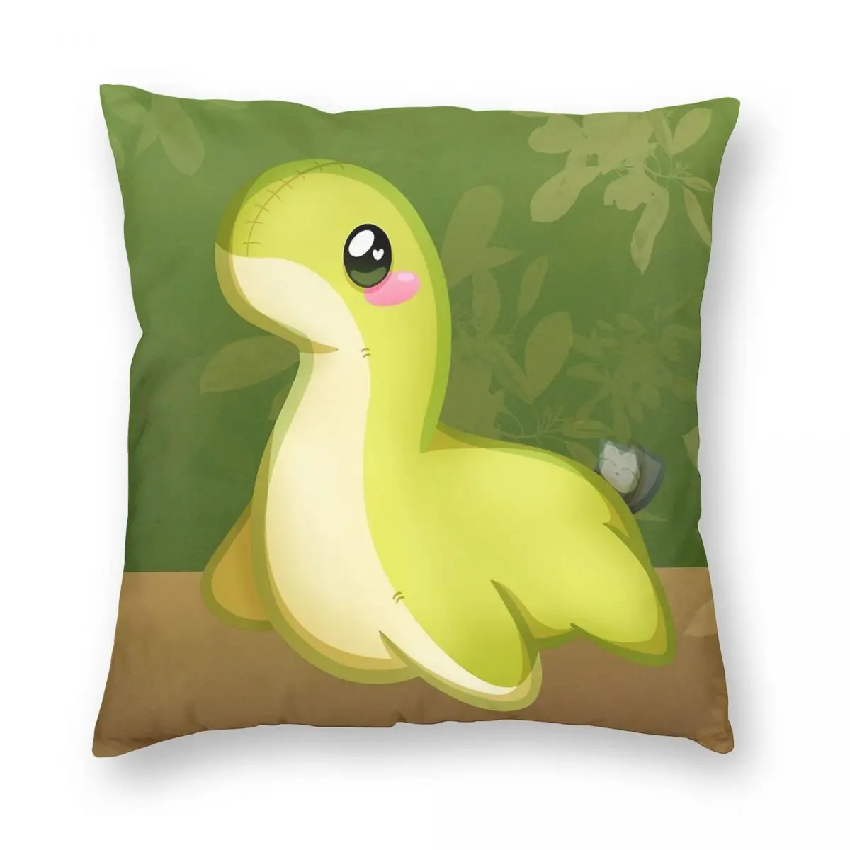 وسادة مربعة مزخرفة مع سحاب لوسادة السرير ، بوليستر كتان ونمط مخملي ، غطاء وسادة Nessie ، قمة الأسوار #3