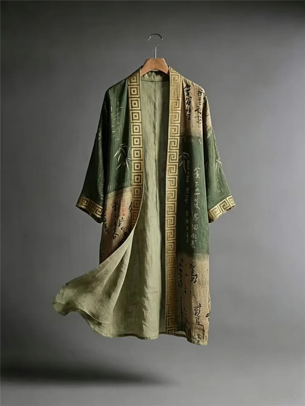 Men's Japanese Long Kimono Cardigan Boys Samurai Costume Kimono Print Kimono Shirt Yukata Outer Cover