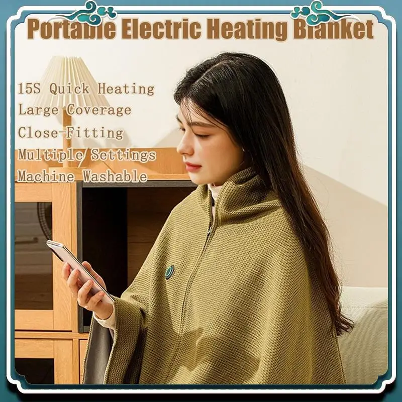 

Reliable Electric Blanket Shawl USB Single Warming Heating Blanket Washable For Outdoor Camping Office Heating Blanket B