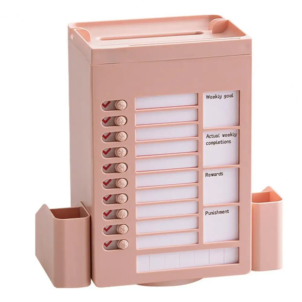 Kids Pen Holder Chore Chart Large Capacity 360-Degree Rotatable Multipurpose Desk Organizer Checklist Task Board Pencil Holder