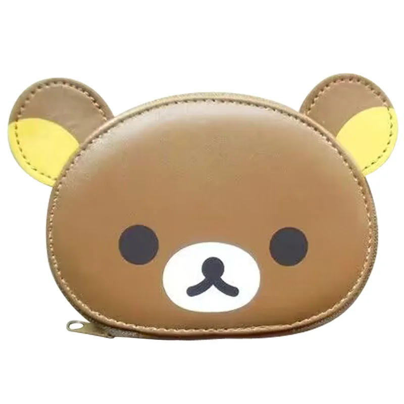 Cute Rilakkuma Korilakkuma Bear With Ears PU Nail Tool Storage Bag Organizer Makeup Pouch Box Case Bags for Girls Woman