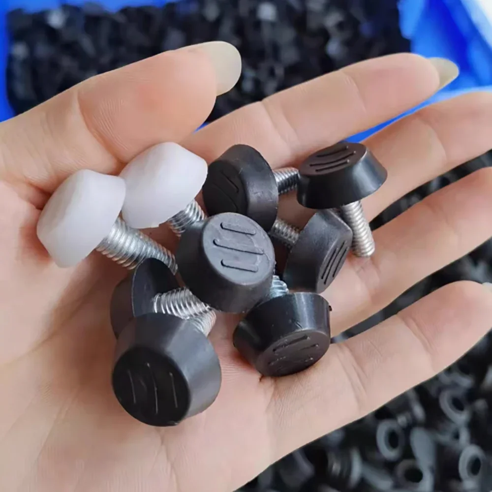 2 szt. Gumowe regulowane podkładki pod nogi ze śrubą M6 M8 do stołu krzesła, czarne poziomujące nóżki, podkładki pod nogi meblowe, antywibracyjne podkładki ochronne pod śruby