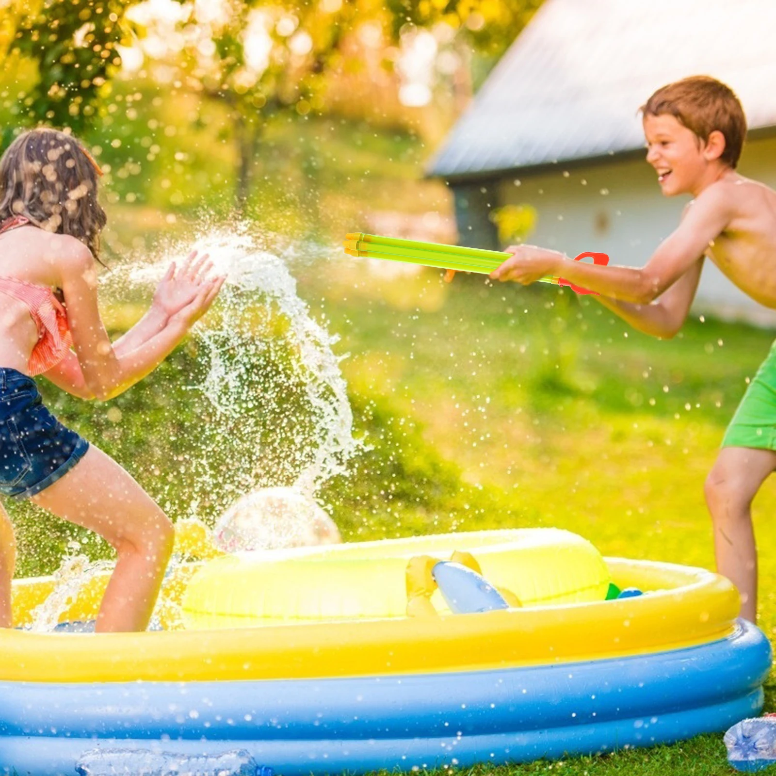

1pc Pull-Out Kids Lightweight Portable Squirt Blaster Play Water Summer Beach Game Fun Squirt Blaster Toy Water