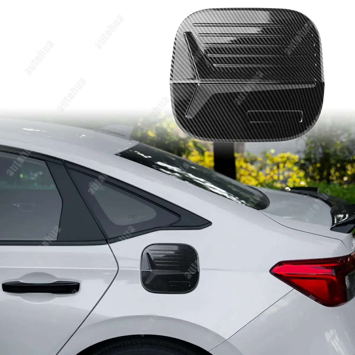 

Углеродное волокно в стиле спортивного автомобиля, внешняя крышка топливного бака, накладка на масло, газовая дверная крышка, боковая ручка для Honda Civic 2022-2026